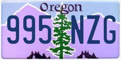 OR license plate 995NZG