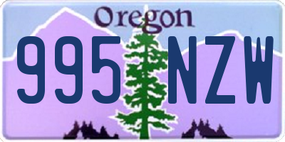 OR license plate 995NZW