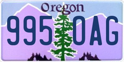 OR license plate 995OAG