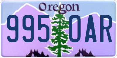 OR license plate 995OAR