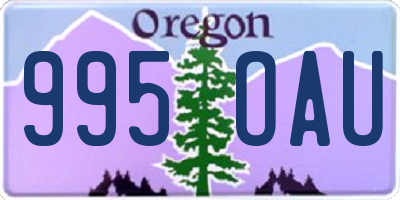OR license plate 995OAU