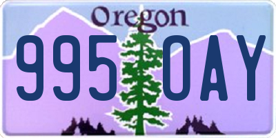 OR license plate 995OAY