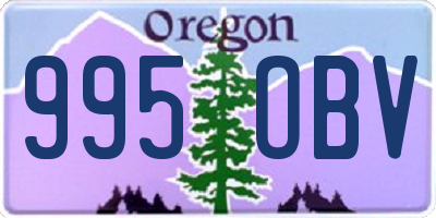 OR license plate 995OBV