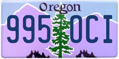 OR license plate 995OCI