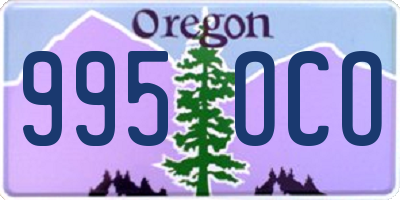 OR license plate 995OCO