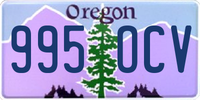 OR license plate 995OCV