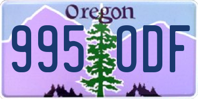 OR license plate 995ODF