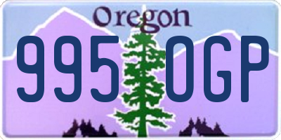 OR license plate 995OGP