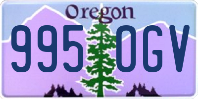OR license plate 995OGV