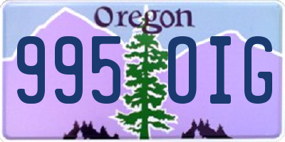 OR license plate 995OIG