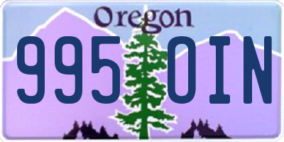 OR license plate 995OIN