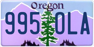 OR license plate 995OLA