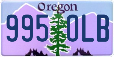 OR license plate 995OLB