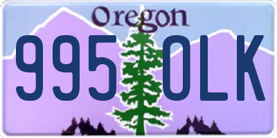 OR license plate 995OLK