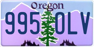 OR license plate 995OLV