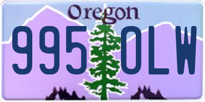 OR license plate 995OLW