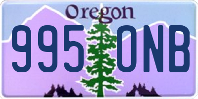 OR license plate 995ONB