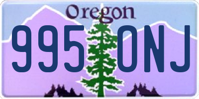 OR license plate 995ONJ