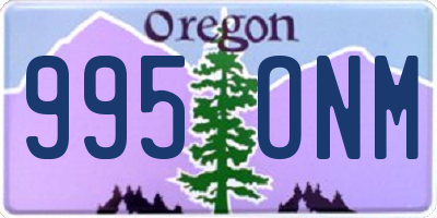 OR license plate 995ONM