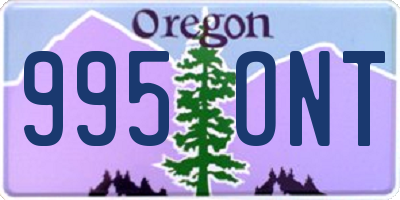 OR license plate 995ONT