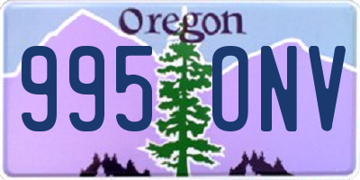 OR license plate 995ONV