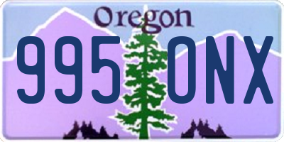 OR license plate 995ONX