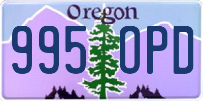 OR license plate 995OPD