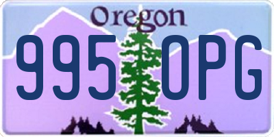 OR license plate 995OPG