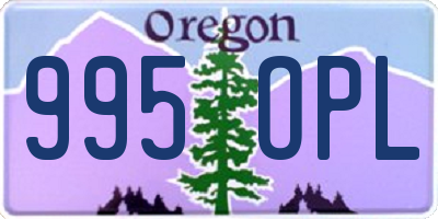 OR license plate 995OPL