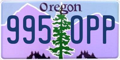 OR license plate 995OPP