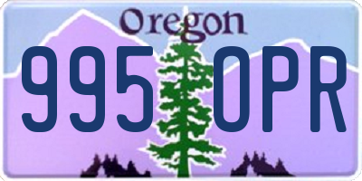 OR license plate 995OPR