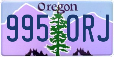 OR license plate 995ORJ
