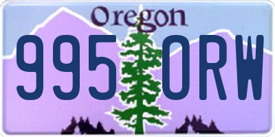 OR license plate 995ORW