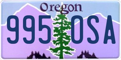 OR license plate 995OSA