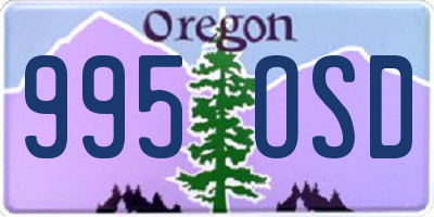 OR license plate 995OSD