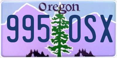 OR license plate 995OSX