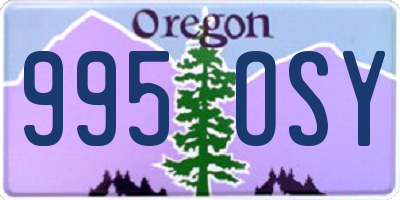OR license plate 995OSY