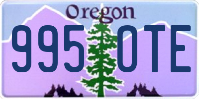 OR license plate 995OTE