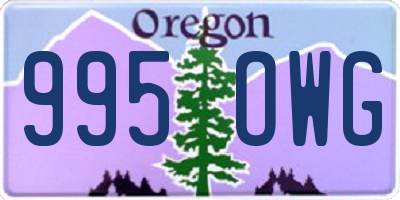 OR license plate 995OWG