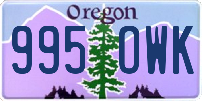 OR license plate 995OWK