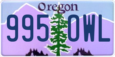OR license plate 995OWL