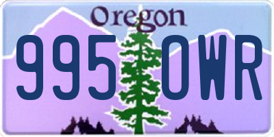 OR license plate 995OWR