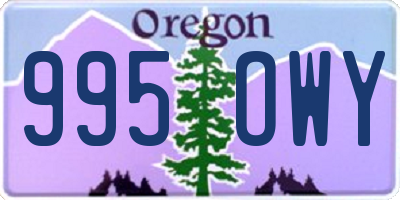 OR license plate 995OWY