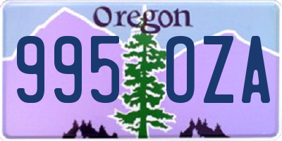OR license plate 995OZA