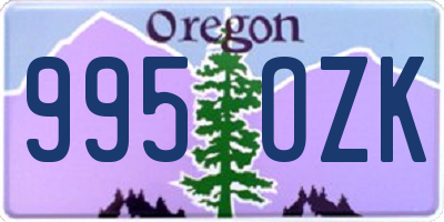 OR license plate 995OZK