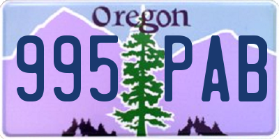 OR license plate 995PAB
