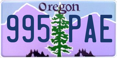 OR license plate 995PAE
