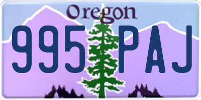 OR license plate 995PAJ