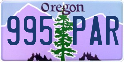 OR license plate 995PAR