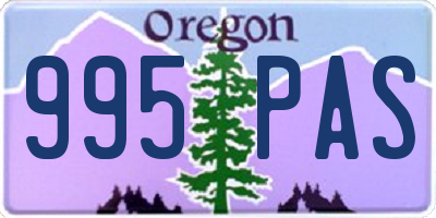 OR license plate 995PAS